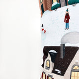 Christmas Village Houses Throw Pillow Cover |  | Christmas tree |