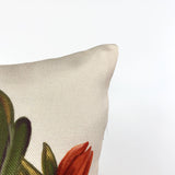 Lemon Tea | Planters | Pillow Cover | 12x18 | Vintage | Floral Maroon Abderus