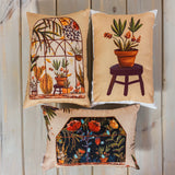 Floral Greenhouse | Pillow Cover | 18x12 | Greenhouse Floral Maroon Abderus