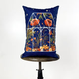 Blue Greenhouse | Pillow Cover | 12x18 | Greenhouse | Pillow | Throw Maroon Abderus