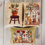 Greenhouse | Green Floral | Pillow Cover | 18x12 | Floral | Pillow | Maroon Abderus