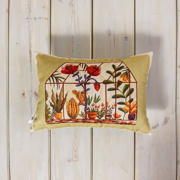 Greenhouse | Green Floral | Pillow Cover | 18x12 | Floral | Pillow |