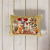 Greenhouse | Green Floral | Pillow Cover | 18x12 | Floral | Pillow | Maroon Abderus