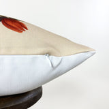 Lemon Tea | Planters | Pillow Cover | 12x18 | Vintage | Floral Maroon Abderus