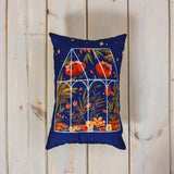 Blue Greenhouse | Pillow Cover | 12x18 | Greenhouse | Pillow | Throw Maroon Abderus