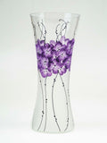 Hand painted Glass Vase | Painted Art Glass Vase Periwinkle Styx