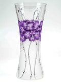 Hand painted Glass Vase | Painted Art Glass Vase Periwinkle Styx