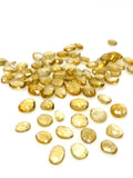 10 Pcs Natural Citrine Rose Cut Cabochons, Loose Gemstones, Citrine