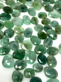 10Pcs / 14 Pcs Natural Emerald Rose Cut Cabochons, Loose Gemstones, Ri