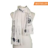 OMSutra Gayatri Mantra Prayer Shawl Alabaster