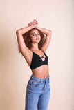Kali Cross Plunge Bralette Periwinkle Aether