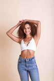 Kali Cross Plunge Bralette Periwinkle Aether