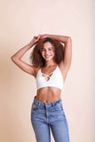 Kali Cross Plunge Bralette Periwinkle Aether