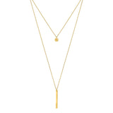 Layered Bar Bullet Necklace Ariel