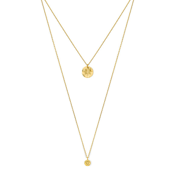 Layered North Star Bullet Necklace