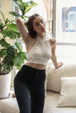 Mesh Choker Bralette Periwinkle Aether