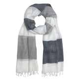 Bold Stripe Milk Yarn Scarf Ariel
