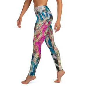 Abstract Colorful Animal Print High Waist Leggings