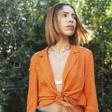 Double Layered Lariat Neckalce Jasper