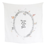 Music Parade - Organic Swaddle Blanket Blue Thalassa