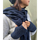 Navy Minimalist Alpaca Gloves Ariel