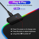 Ninja Dragons RGB Gaming 1 Touch Light Up Desk Mat