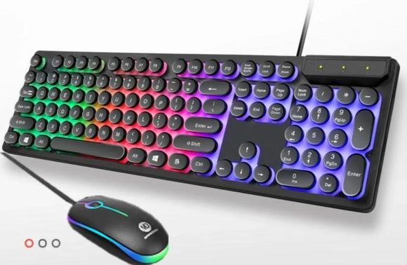 Ninja Dragons Z9i USB Wired Light Up Gaming Keyboard & Mouse Set