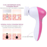 5 in 1 Face Massage Cleansing Brush Set Yellow Pandora