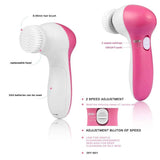 5 in 1 Face Massage Cleansing Brush Set Yellow Pandora