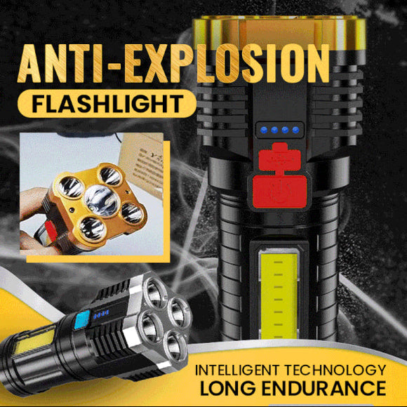 Multifunction Powerful 4 Head LED Waterproof Camping Flashlight