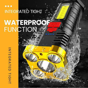 Multifunction Powerful 4 Head LED Waterproof Camping Flashlight