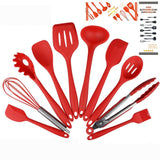 Non-Stick Silicone Cooking Utensils Heat Resistant 10 Piece Set Yellow Pandora