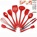 Non-Stick Silicone Cooking Utensils Heat Resistant 10 Piece Set Yellow Pandora