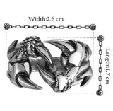Men's Stainless Steel Biker Style Dragon Claw Ring