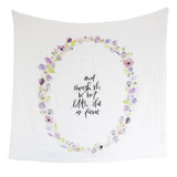 Lavender Blooms - Organic Swaddle Blanket Blue Thalassa