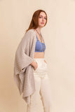 Ridged Rib Knit Ruana Periwinkle Aether