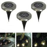 3 LED Solar Powered In-ground Lights