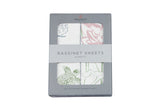 Turtles and Water Lily Bamboo Changing Pad Cover/Bassinet Sheets