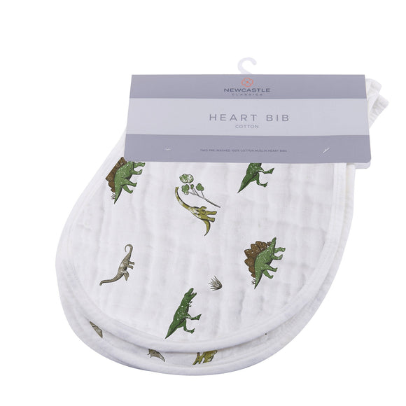 Dino Days Cotton Burp Cloth Bib 2PK Lavender Charlie