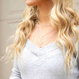 Double Triangle Multilayer Necklace Jasper