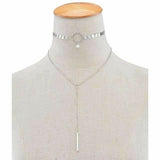 Star Choker Lariat Necklace Jasper