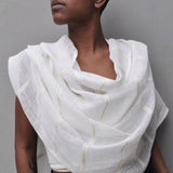 Gauze Stripe Linen Wrap Ariel
