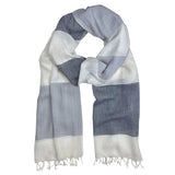 Bold Stripe Milk Yarn Scarf Ariel