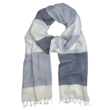 Bold Stripe Milk Yarn Scarf Ariel