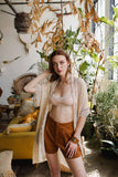 Sunshine Lace Trim Kimono Periwinkle Aether