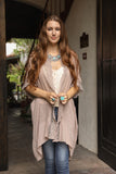Sunshine Lace Trim Kimono Periwinkle Aether