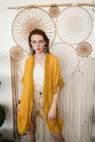 Sunshine Lace Trim Kimono Periwinkle Aether