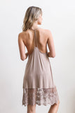 T-Back Lace Slip Dress Periwinkle Aether