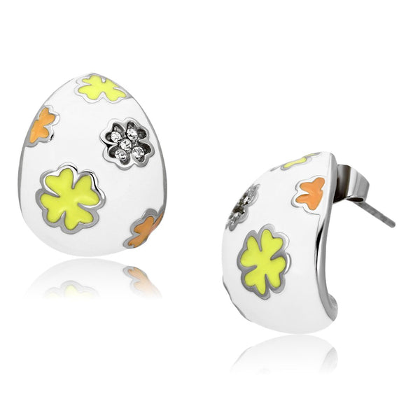 TK1043 High polished (no plating) Stainless Steel Turquoise Tiger