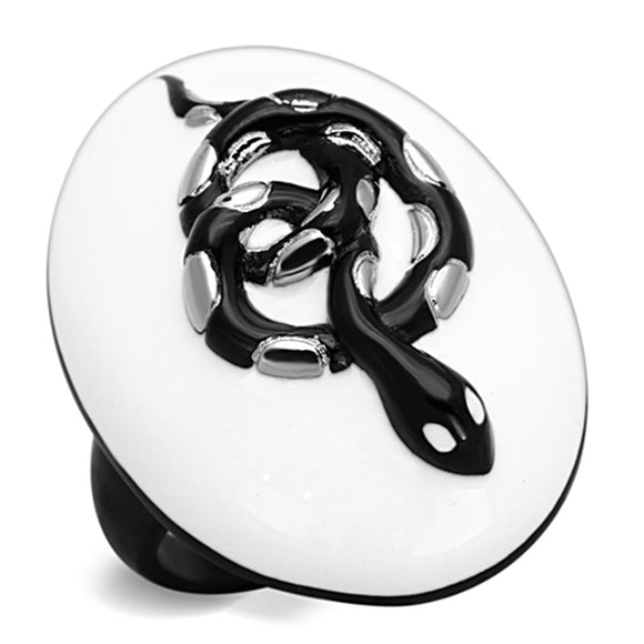 TK1295 Two-Tone IP Black Stainless Steel Ring with